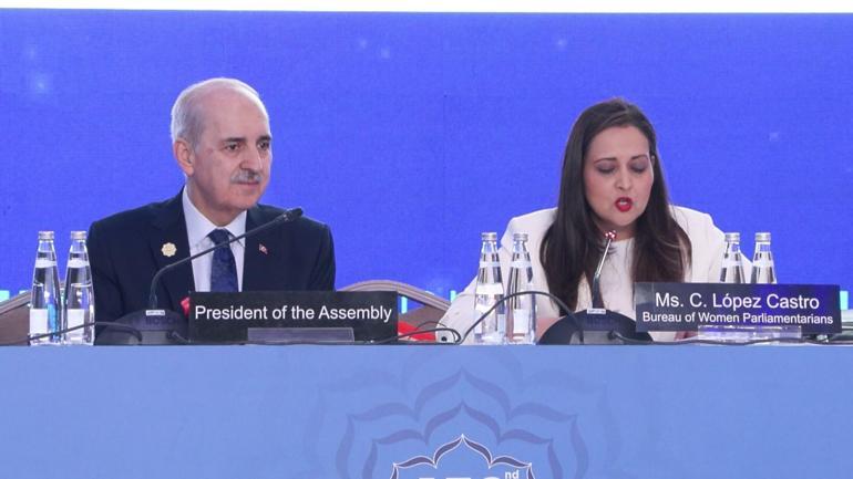 TBMM Başkanı Numan Kurtulmuş Kadın Parlamenterler Forumunda konuştu