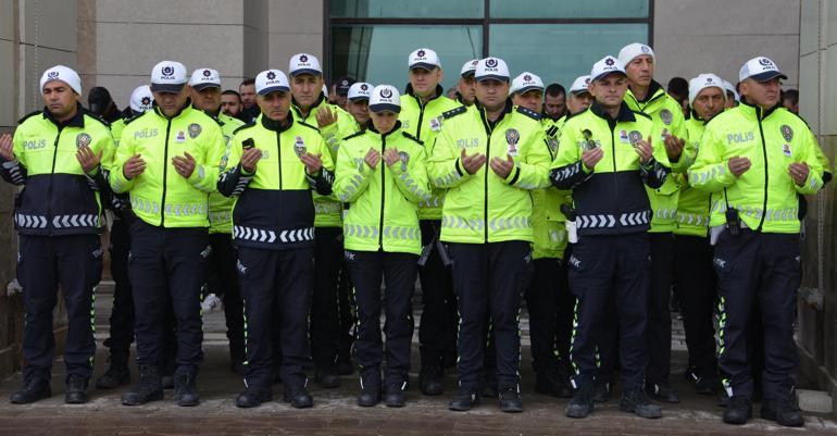 Kanserden hayatını kaybeden polis memuru için uğurlama töreni