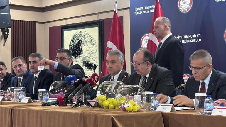 6 beldede yapılacak ara seçimler için oy pusulası sıralaması belirlendi