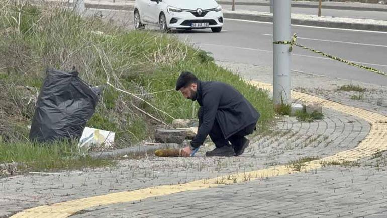 Sivasta yol kenarında havan topu mermisi bulundu