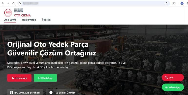 Sahte otomobil yedek parça sitesi ile dolandırıcılığa suç duyurusu