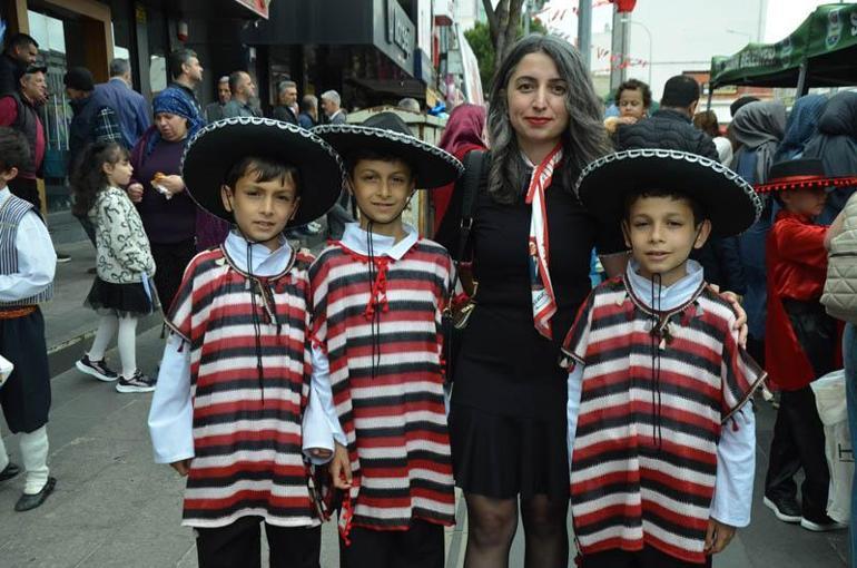 Üçüzler, 23 Nisan kutlamalarında ilgi odağı oldu