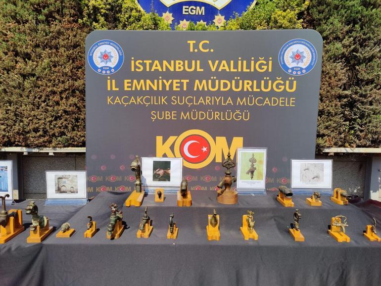 İstanbuldaki tarihi eser operasyonlarında 12 şüpheli yakalandı; 374 eser ve obje ele geçirildi