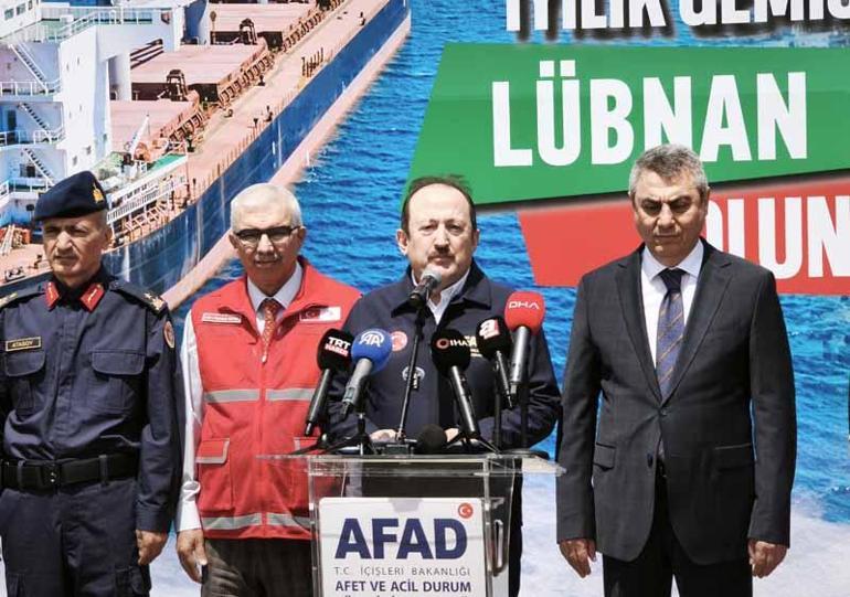 Lübnan’a gidecek yardım gemisi, Mersinden yola çıktı