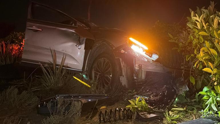 Fatih’te takla atan otomobil parka savruldu: 1 yaralı