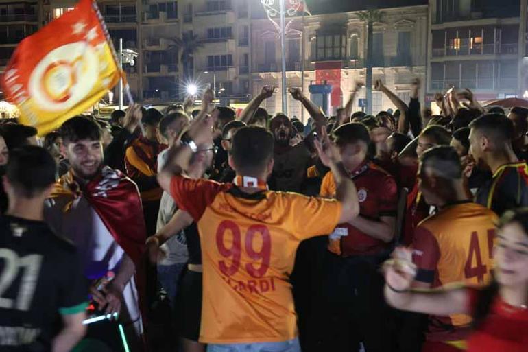 Galatasaray’ın derbi galibiyeti İzmir’de coşkuyla kutlandı