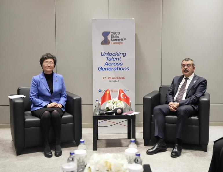 Bakan Tekin, Çin İnsan Kaynakları Sosyal Güvenlik Bakanı Wang ile görüştü