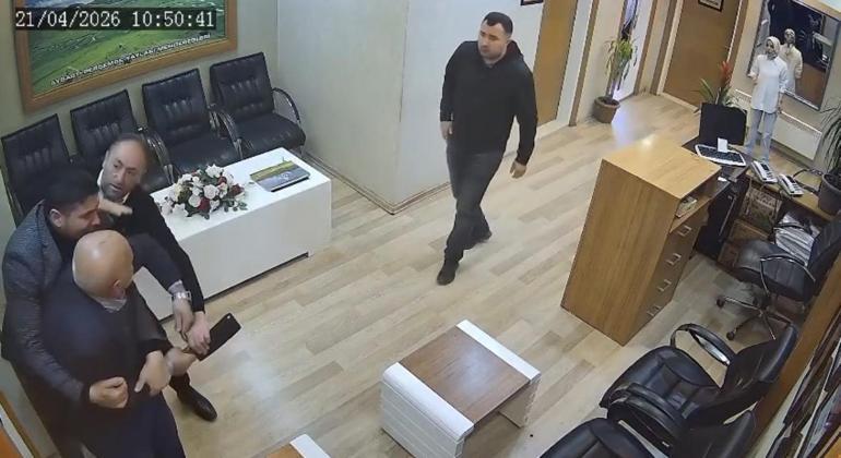 Belediye personeline satırlı saldırının görüntüleri ortaya çıktı