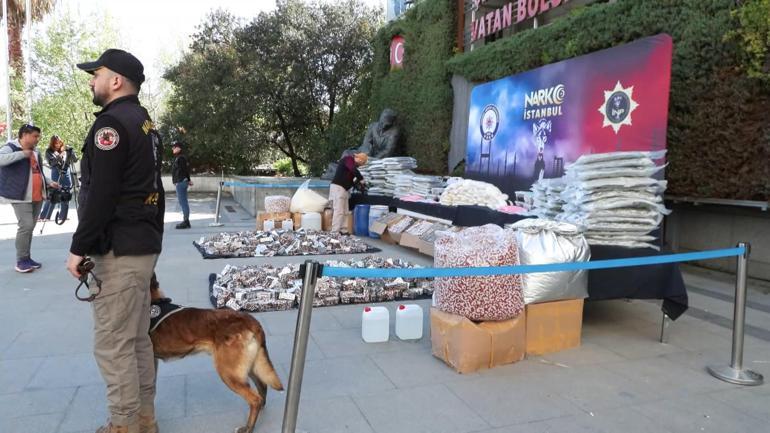 İstanbul’da uyuşturucu operasyonu: 89 şüpheli tutuklandı, ele geçirilenler sergilendi