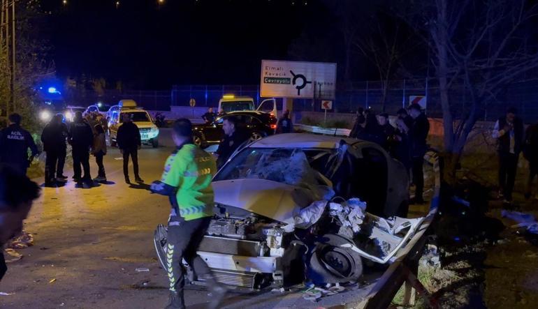 Beykoz’da servis minibüsü ile otomobil çarpıştı: 1’i ağır 11 yaralı