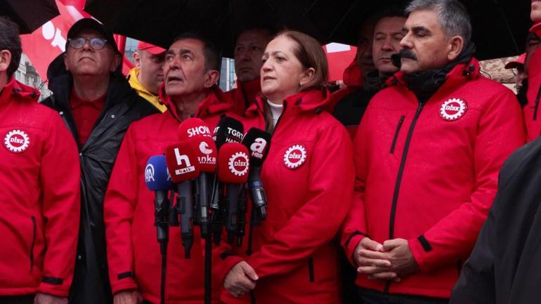 DİSKten Taksim Meydanında basın açıklaması