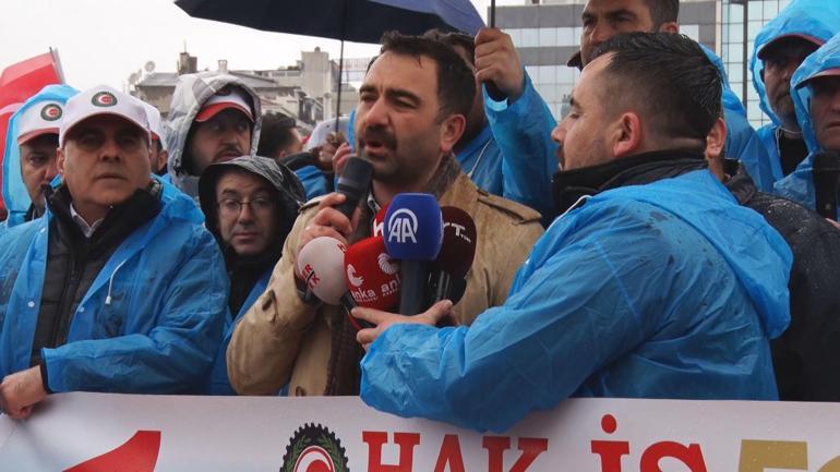 HAK-İŞten Taksimde basın açıklaması
