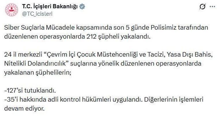 24 il merkezli siber suç operasyonları: 127 tutuklama