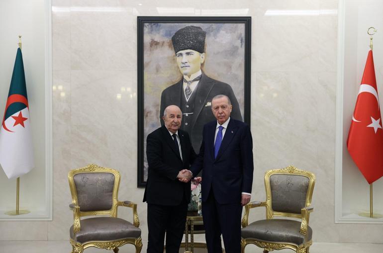 Cumhurbaşkanı Erdoğan, Cezayir Cumhurbaşkanı Tebbunu karşıladı