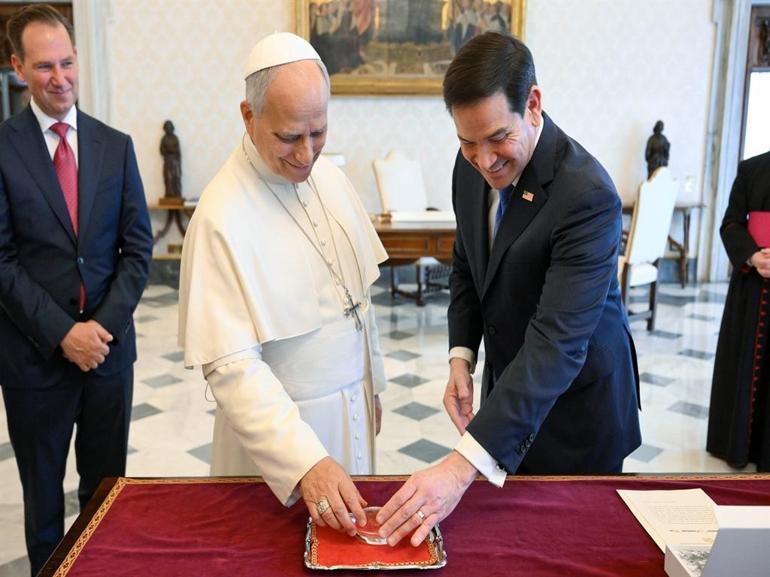 Papa 14’üncü Leo, ABD Dışişleri Bakanı Rubio ile görüştü