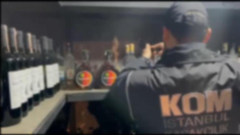 İstanbul’da gece kulübü ve restoranlara sahte içki operasyonu: 2 ton 350 litre ele geçirildi