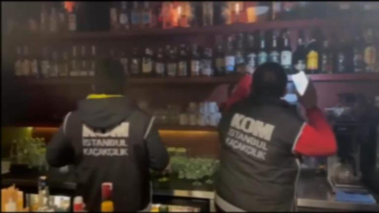 İstanbul’da gece kulübü ve restoranlara sahte içki operasyonu: 2 ton 350 litre ele geçirildi