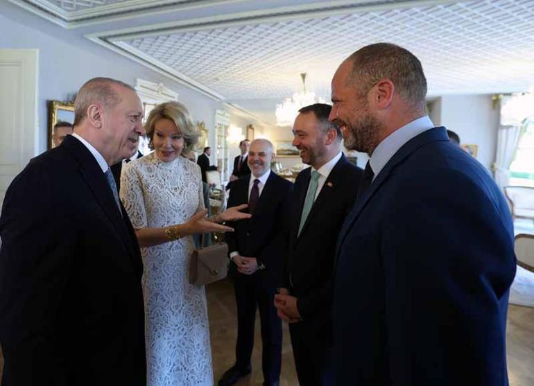 Cumhurbaşkanı Recep Tayyip Erdoğan, Belçika Kraliçesi Mathilde’yi kabul etti