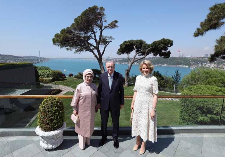 Cumhurbaşkanı Recep Tayyip Erdoğan, Belçika Kraliçesi Mathilde’yi kabul etti