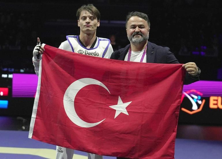 Berkay Erer, Avrupa Tekvando Şampiyonası’nda altın madalya kazandı