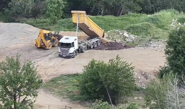 Beykozda kaçak hafriyat dökümü yaparken suçüstü yakalandılar; şirket sahibi tutuklandı