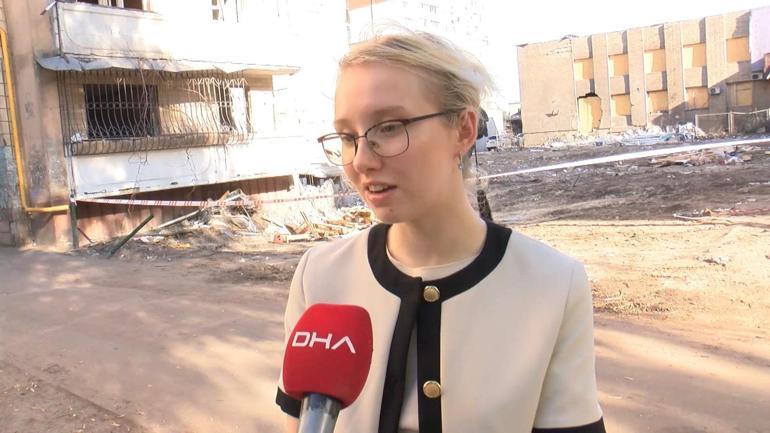 Kiev’de 24 kişinin hayatını kaybettiği binanın enkazı görüntülendi