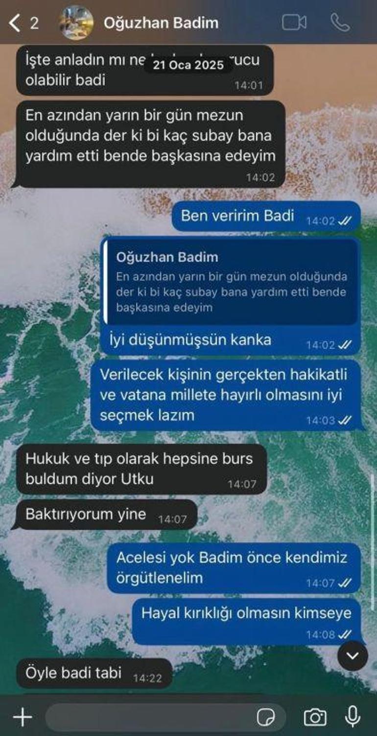Kalp krizinden ölen üsteğmenin öğrencilere burs aradığına dair mesajları ortaya çıktı