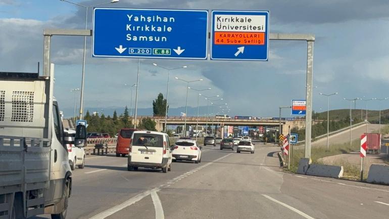 Kilit kavşak Kırıkkalede, bayram yoğunluğu başladı