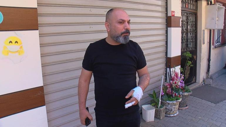 Sultanbeylide kurbanlık boğanın kuaför salonuna daldığı anlar kamerada