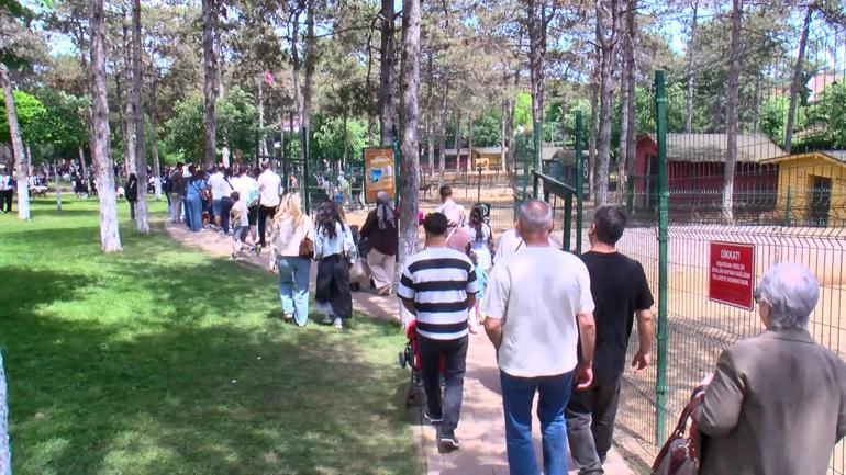 İstanbulda bayramın üçüncü gününde hayvanat bahçesine yoğun ilgi