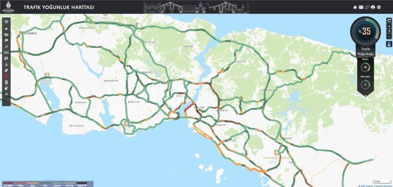 Bayramın son gününde Çamlıcada yoğunluk Hadımköyde akıcı trafik