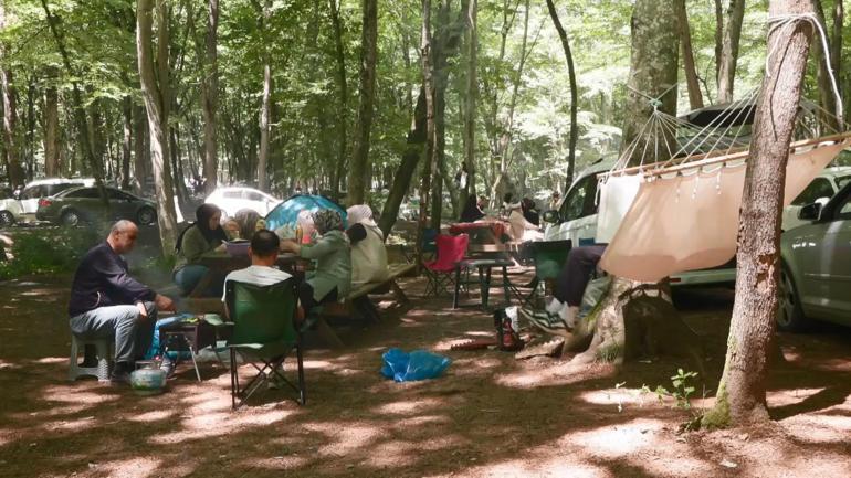 Belgrad Ormanında mangal yakıp piknik yaptılar