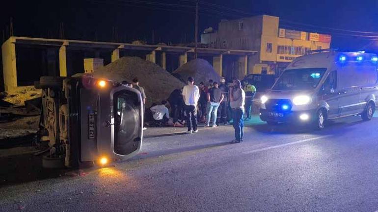 Batman’da düğünden dönen ailenin bulunduğu hafif ticari araç takla attı: 6 yaralı