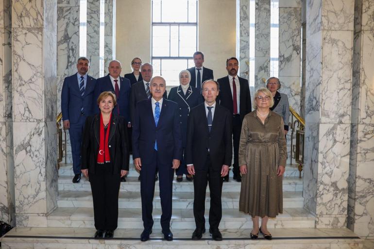 TBMM Başkanı Kurtulmuş, Finlandiya Parlamentosu Başkanı Halla-Aho ile görüştü