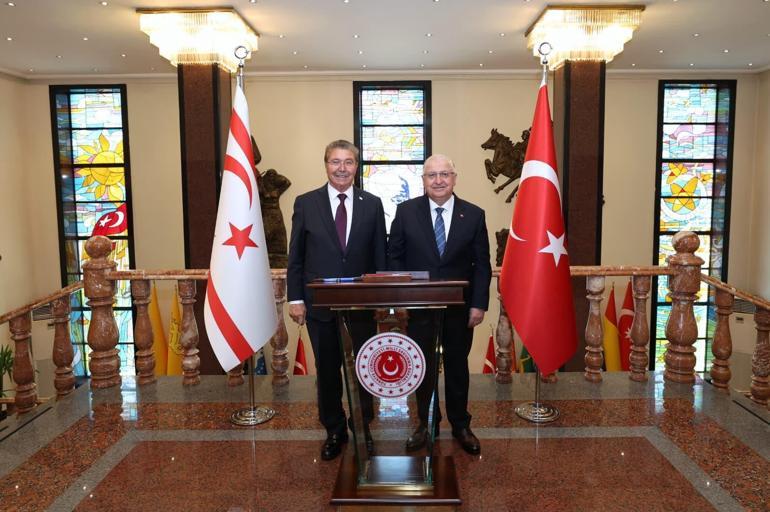 Bakan Güler, KKTC Başbakanı Üstel ile bir araya geldi