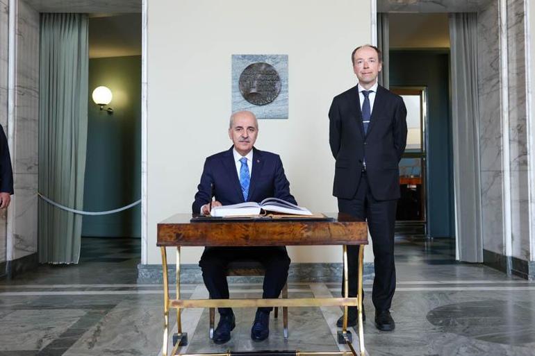TBMM Başkanı Kurtulmuş, Finlandiya Parlamentosu Başkanı Halla-Aho ile görüştü