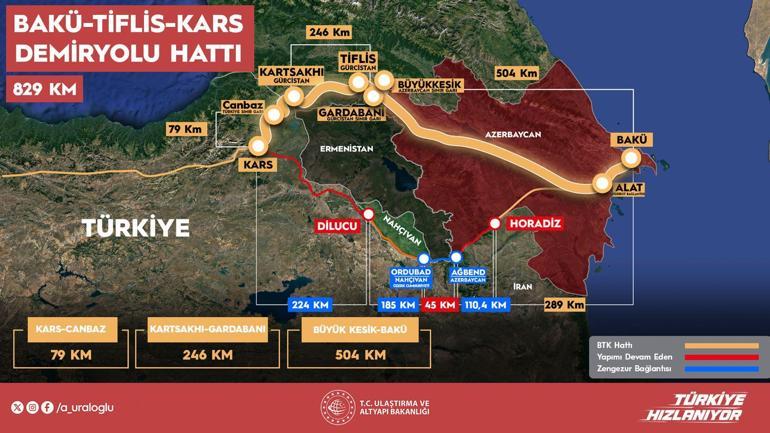 BTK Demir Yolu Hattının tam kapasite işletimi için resmi açılış töreni düzenlendi