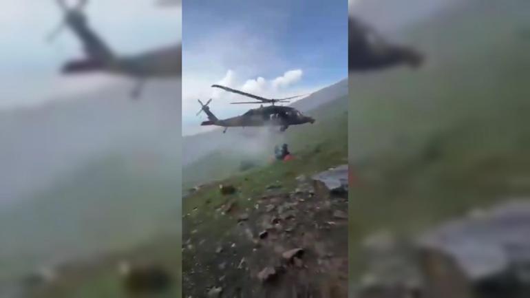 Dağda kalp krizi geçirdi; askeri helikopter ile kurtarıldı
