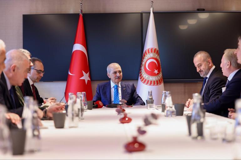 TBMM Başkanı Kurtulmuş, İsveçte Süryani toplumu temsilcilerini kabul etti