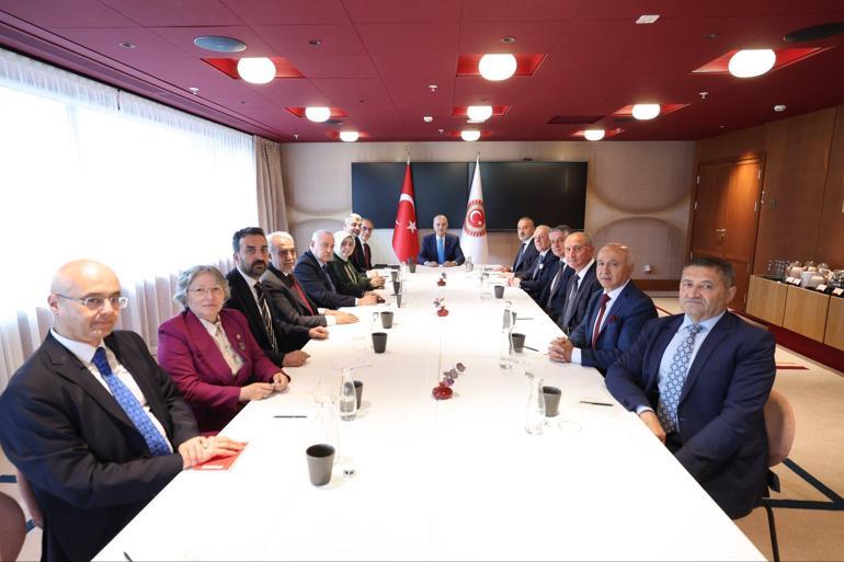 TBMM Başkanı Kurtulmuş, İsveçte Süryani toplumu temsilcilerini kabul etti