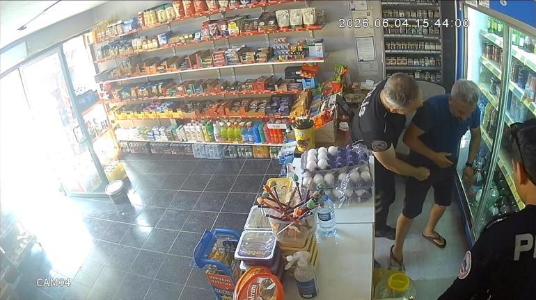 Nefes borusuna şeker kaçan bakkalı, polis Heimlich manevrasıyla kurtardı