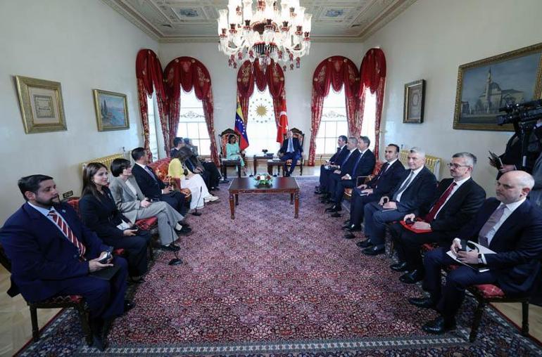 Cumhurbaşkanı Erdoğan, Venezuela Geçici Devlet Başkanı Rodriguez ile görüştü