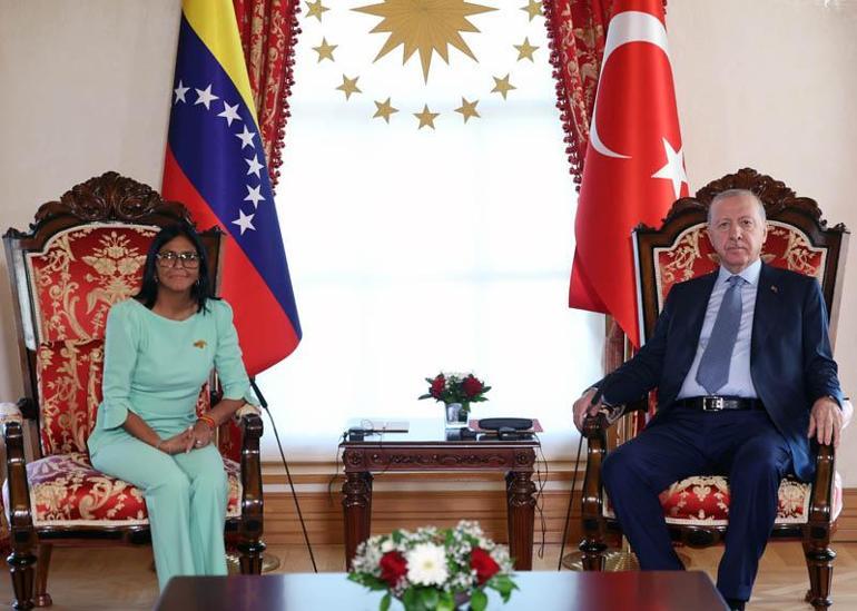 Cumhurbaşkanı Erdoğan, Venezuela Geçici Devlet Başkanı Rodriguez ile görüştü