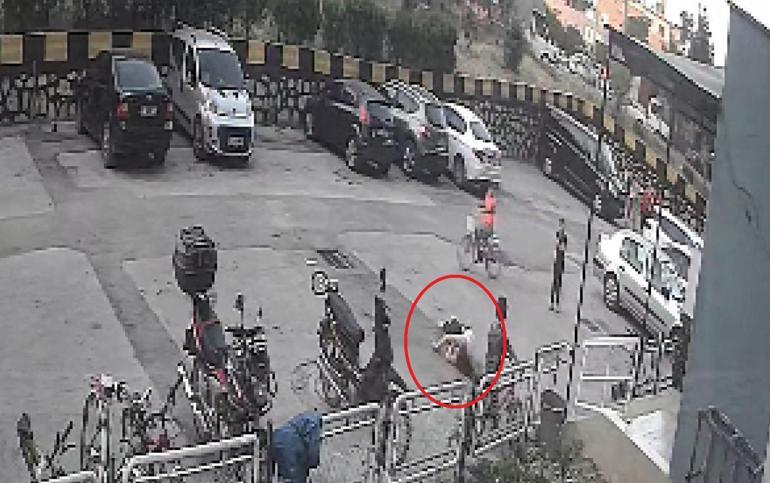 12’inci kattan düşen Ecrin, yaralı kurtuldu; o anlar kamerada