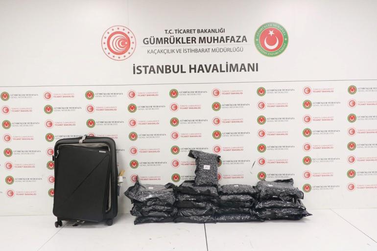 İstanbul Havalimanında 20 milyon lira değerinde 22 kilogram uyuşturucuyla yakalandı