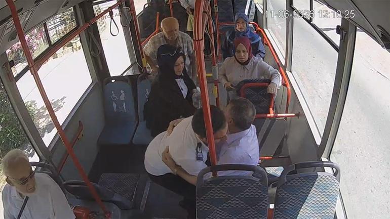 Otobüste fenalaşan yolcusunu güzergahını değiştirip hastaneye yetiştirdi
