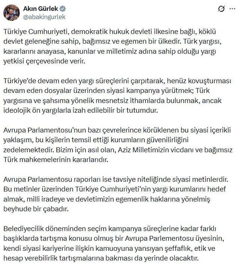 Bakan Gürlek: Türkiyenin yargısını hedef almak beyhude bir çabadır