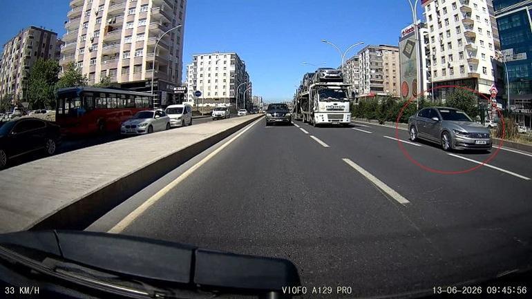 TIR şoförünün manevrası olası kazayı önledi; o anlar kamerada