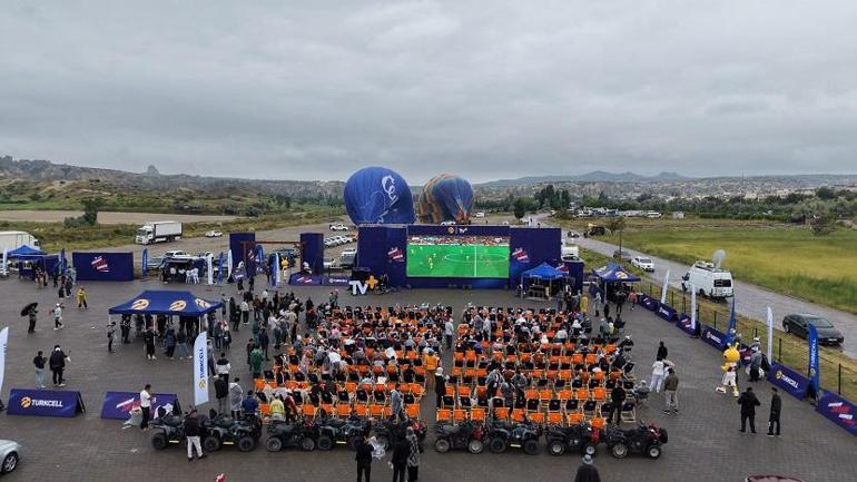 Kapadokya’da milli maç heyecanı dev ekranda yaşandı