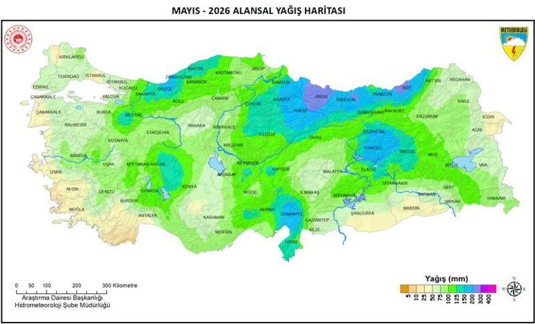 Türkiyede yağışlarda son 33 yılın mayıs rekoru